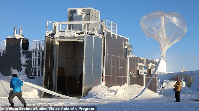 NASA and National Oceanic and Atmospheric Administration (NOAA) scientists measured the ozone layer over the Antarctic using satellites and weather balloons (pictured). They now predict that the ozone layer may recover completely by 2066